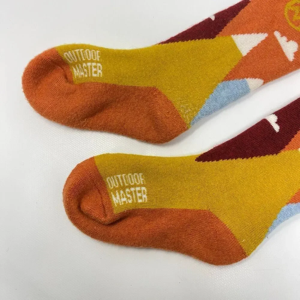 Outdoor Master Ski Snowboard Socks Warm Thermal Over Calf Infant Size XS 7-11.5